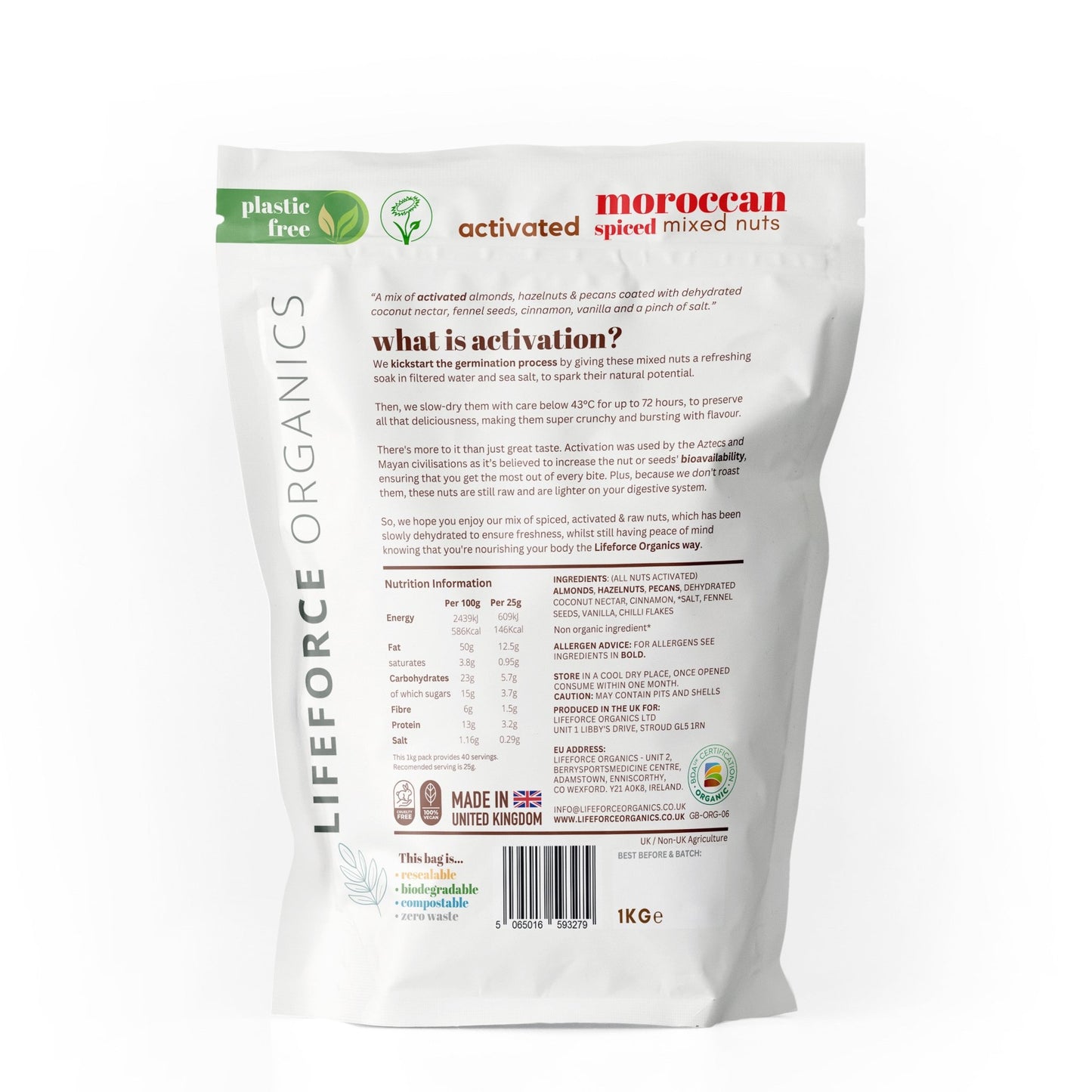 Moroccan Spiced Mixed Nuts - 1kg - Lifeforce Organics