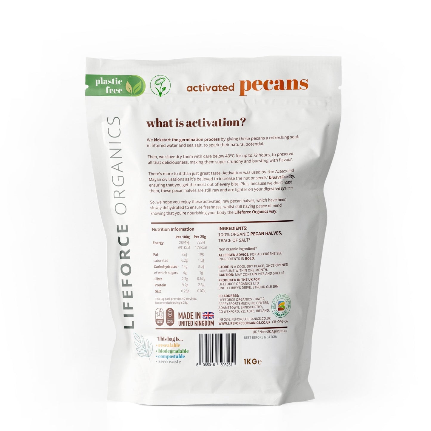 Pecans - 1kg - Lifeforce Organics