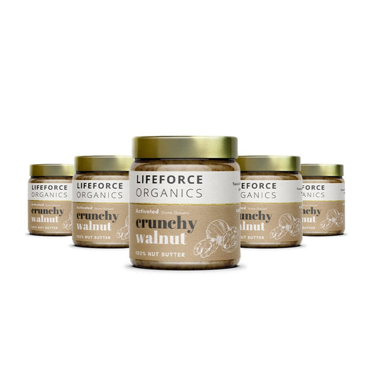 Case of 6 x Activated Crunchy Walnut Butter 220g - Lifeforce Organics