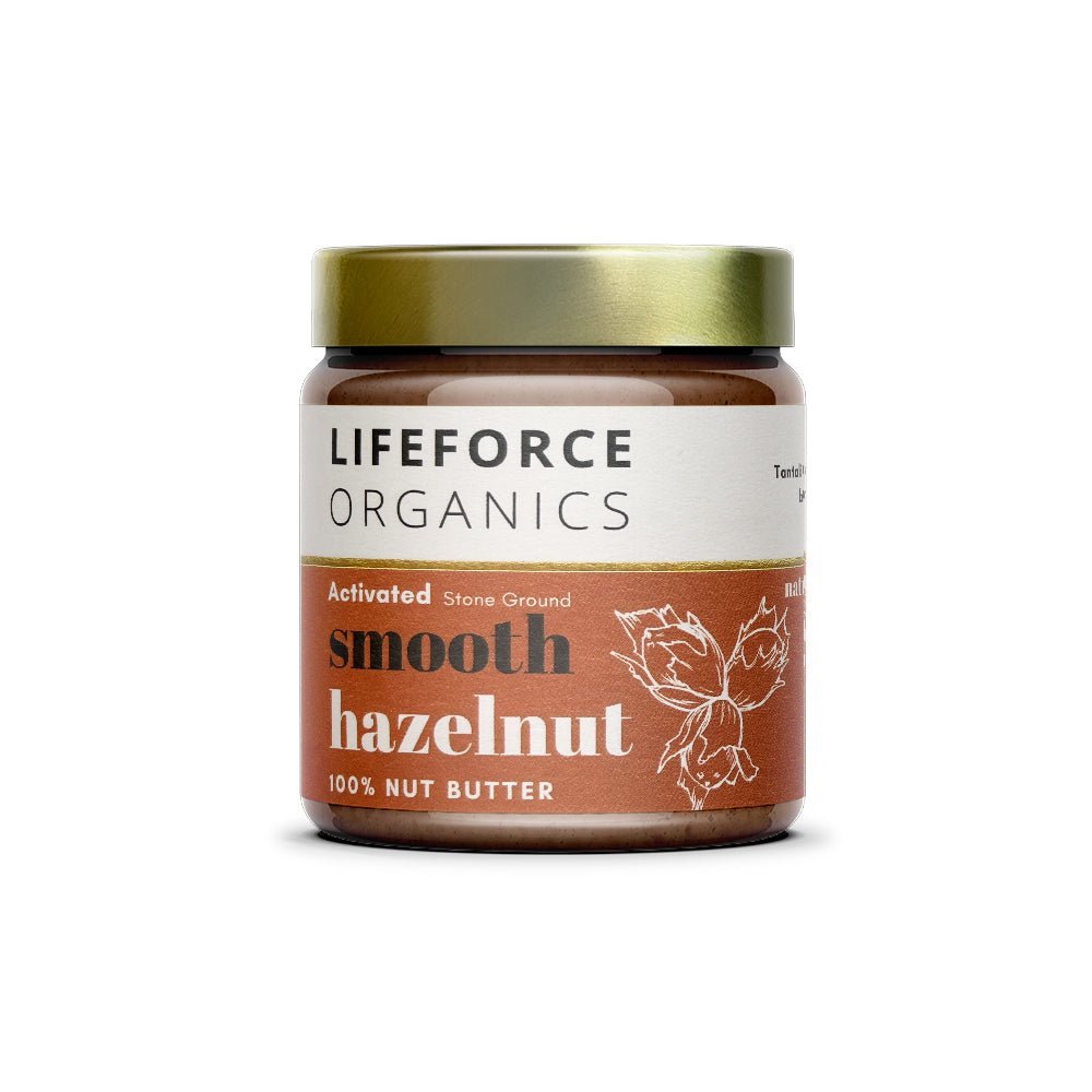 Case of 6 x Activated Smooth Hazelnut Butter - 220g - Lifeforce Organics