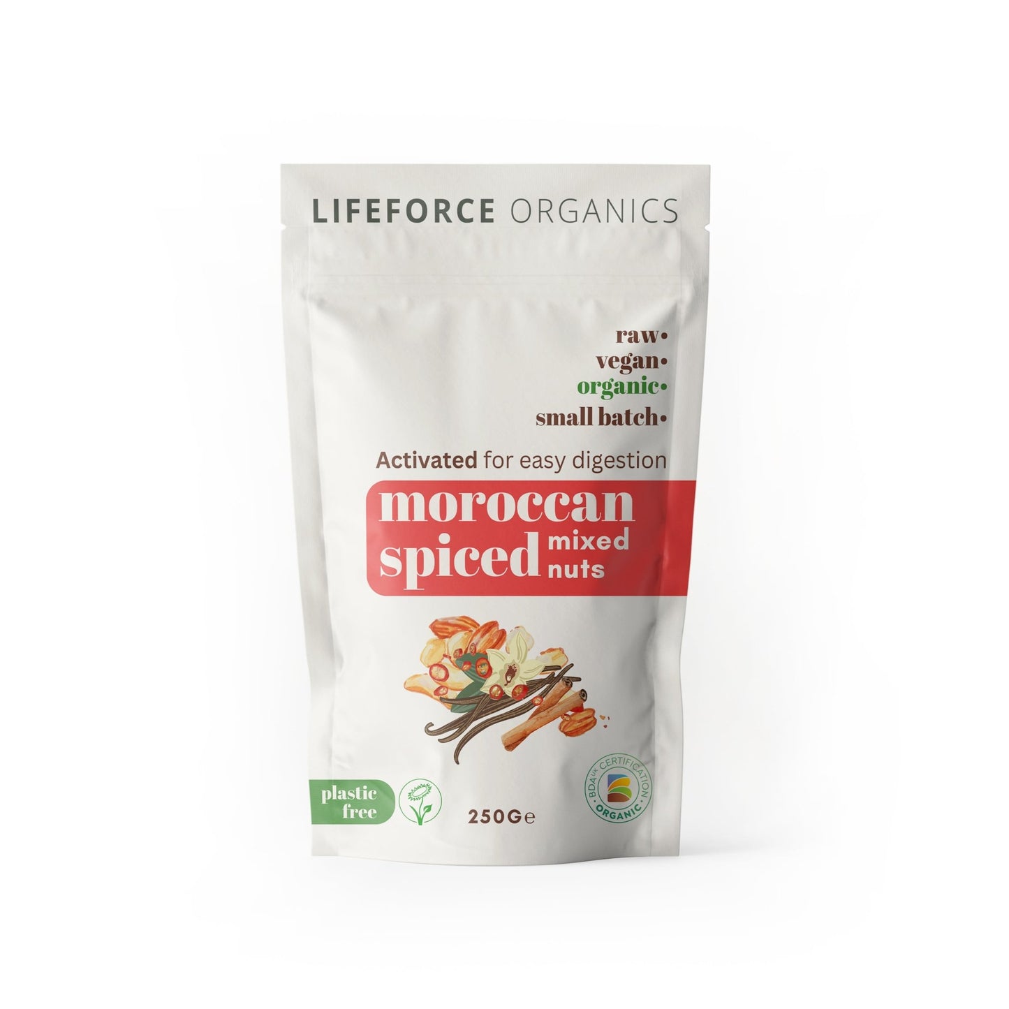 Moroccan Spiced Mixed Nuts - 250g - Lifeforce Organics