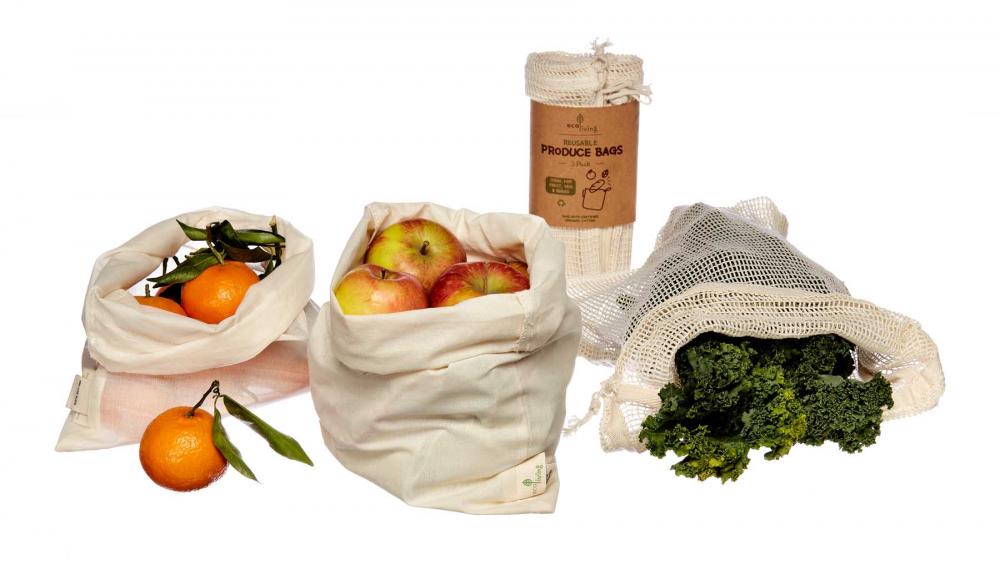 Organic Produce Bags & Bread Bag (3 Pack) - Lifeforce Organics